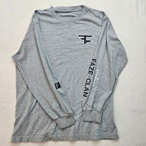 FaZe Clan Long Sleeve Shirt Mens Medium Gray Good Graphic Gaming Esports Tee
